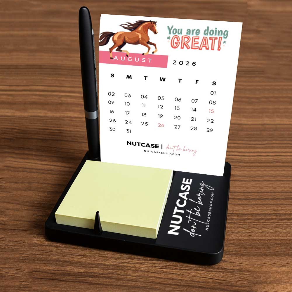 Desk Calendar with Pen Stand (including Pen) and Slot for Post-its (Post Its 1 set Included) - Image 8