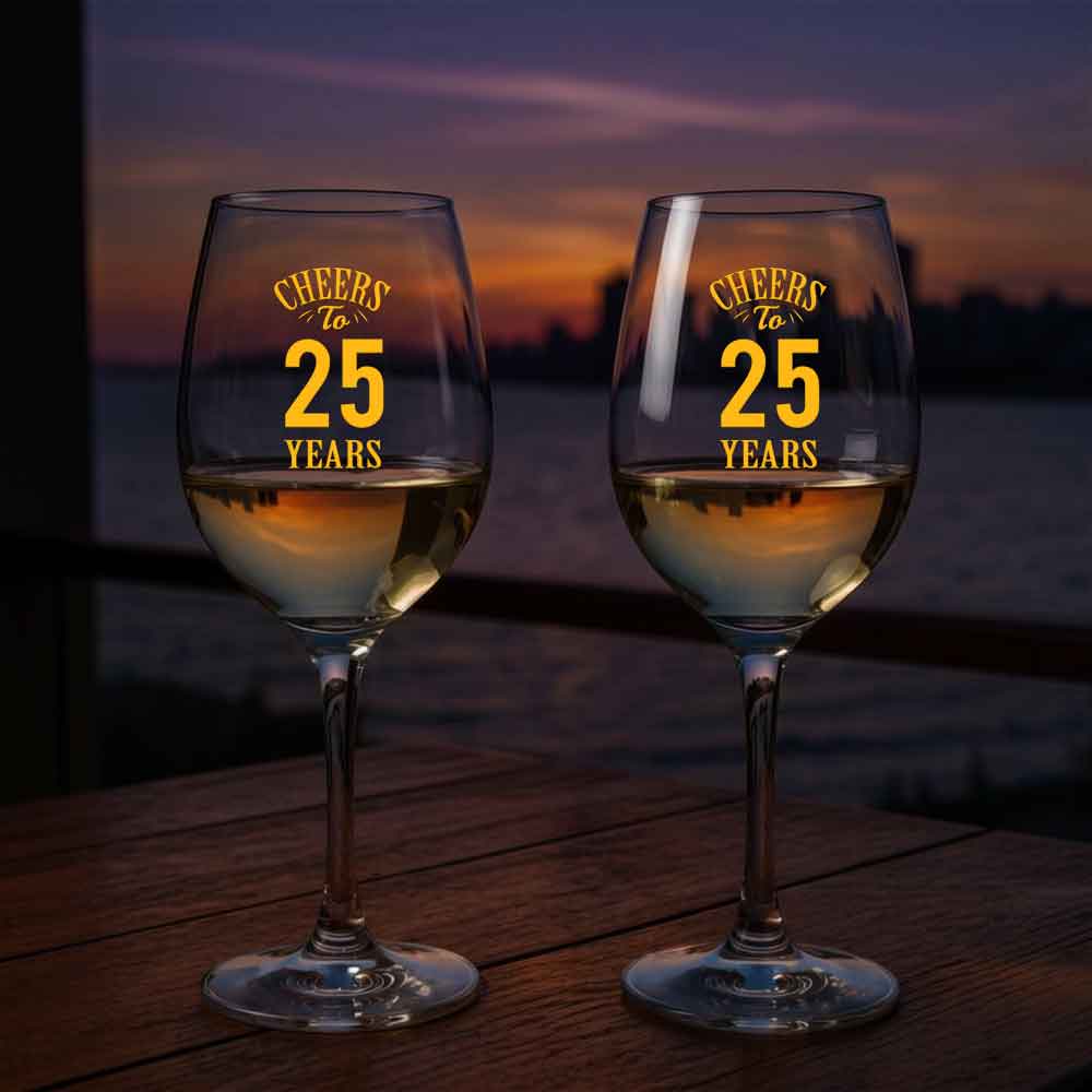 Personalized Wine Glasses Gift Set - Anniversary Gifts for Couples - Cheers - Image 2