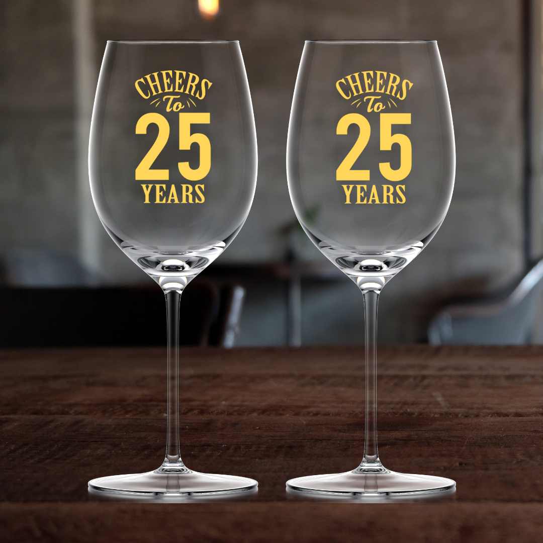 Personalized Wine Glasses Gift Set - Anniversary Gifts for Couples - Cheers - Image 3