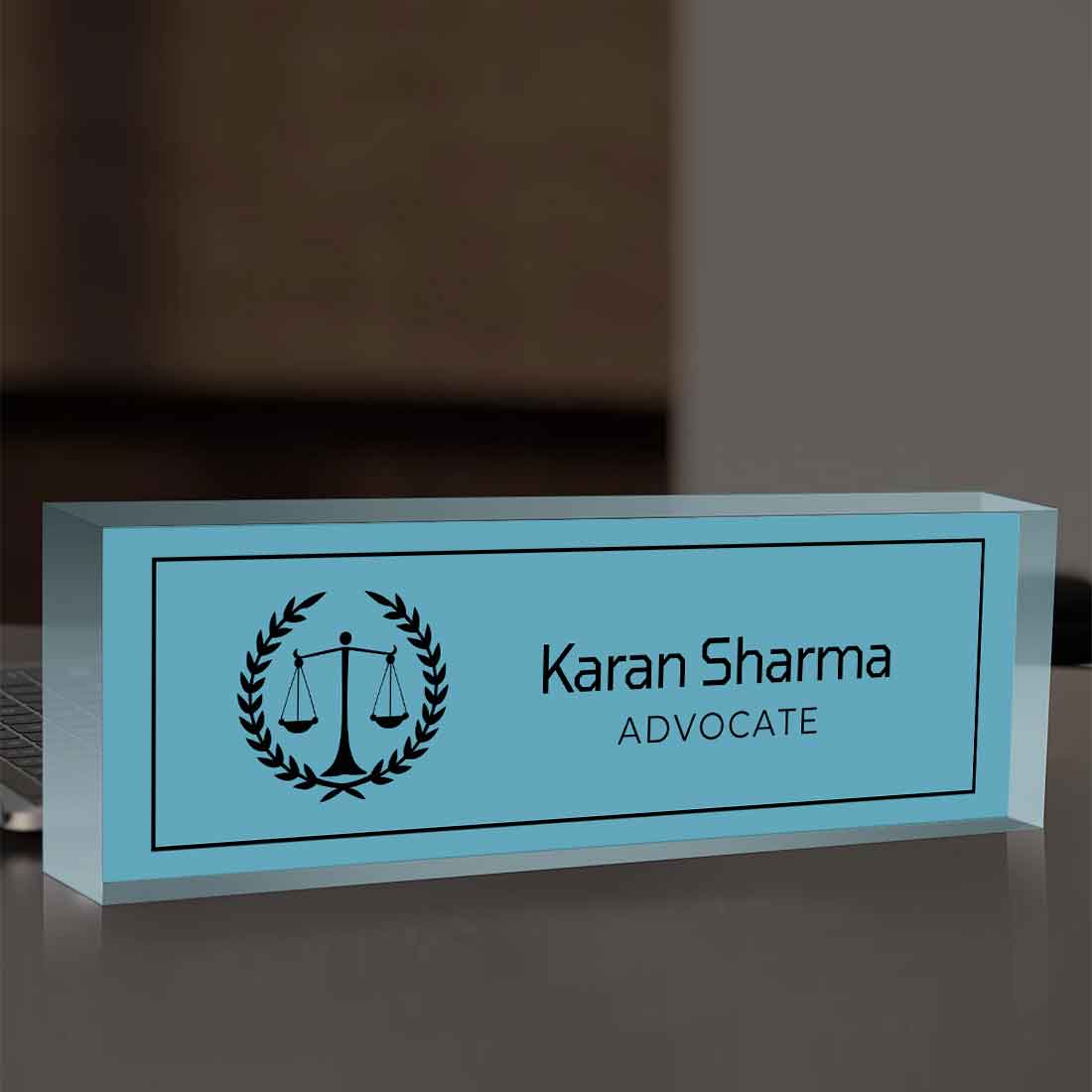 Advocate Table Name Plate – Professional Desk Name Plate for Lawyers - Image 3