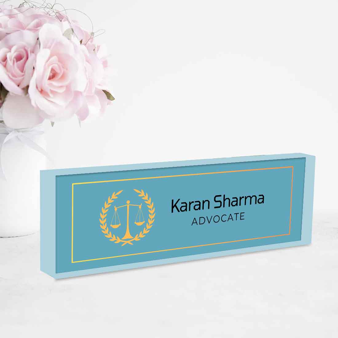 Advocate Table Name Plate – Professional Desk Name Plate for Lawyers - Image 4