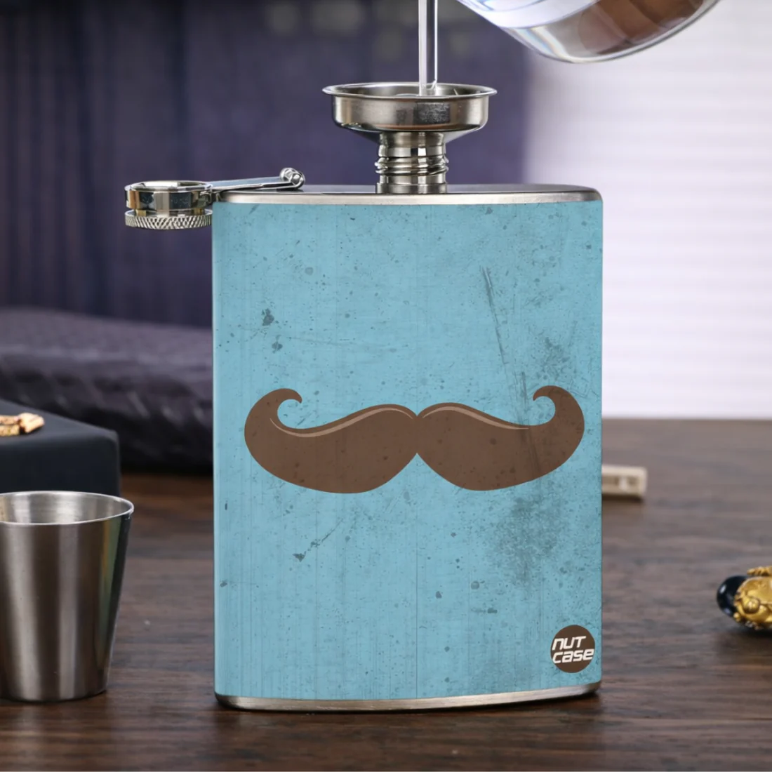 Hip Flask - Mustache - Image 2