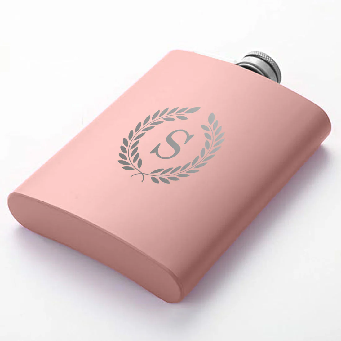Alcohol Flask for Women Custom Stainless Steel 8OZ Liquor Flask with Initial - Image 3
