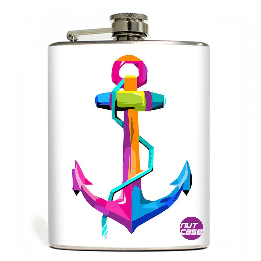 Hip Flask - Pop Art Anchor - Image 5