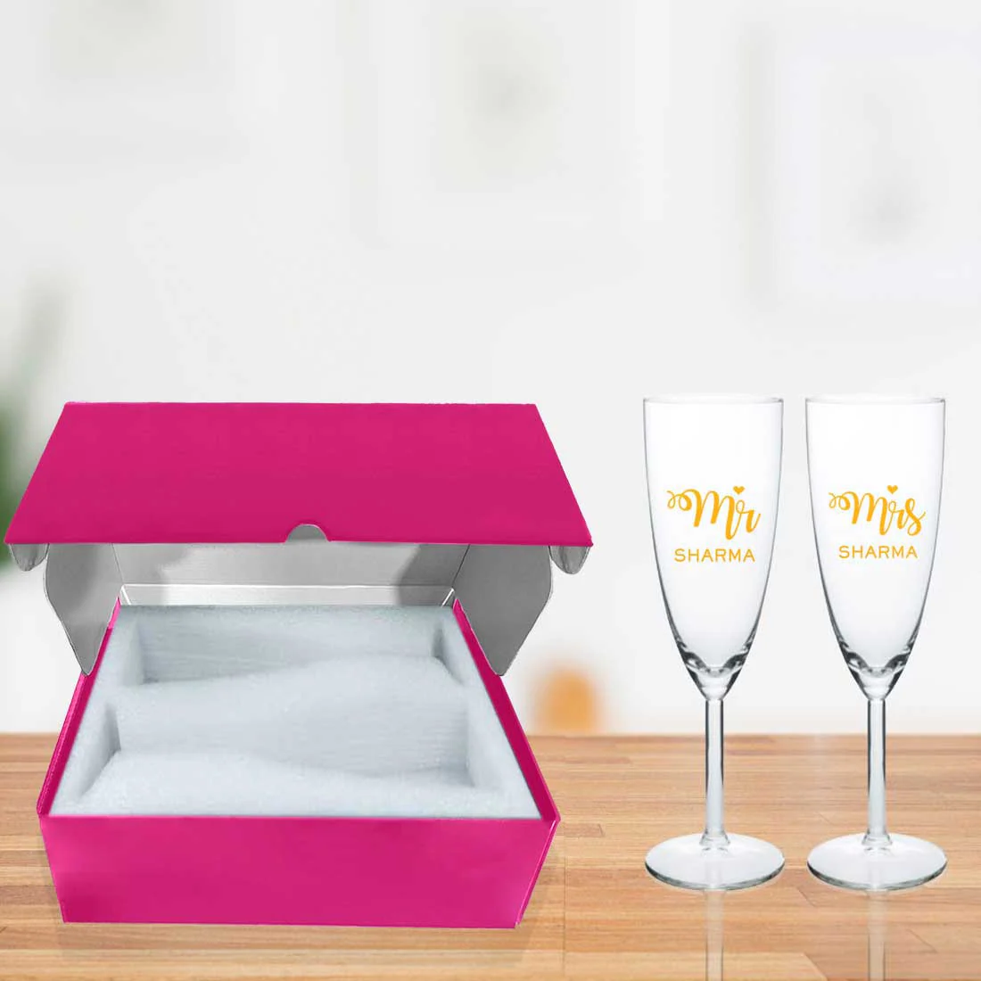 Champagne Glass Set Gift Box Available in Black - Image 7