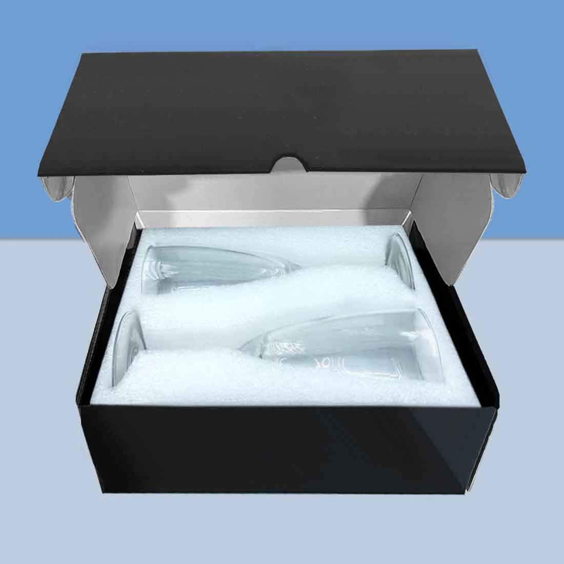 Champagne Glass Set Gift Box Available in Black - Image 9