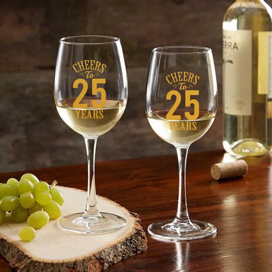 Anniversary Gifts for Couples with Wine Glass Set - Available in Black - Image 7