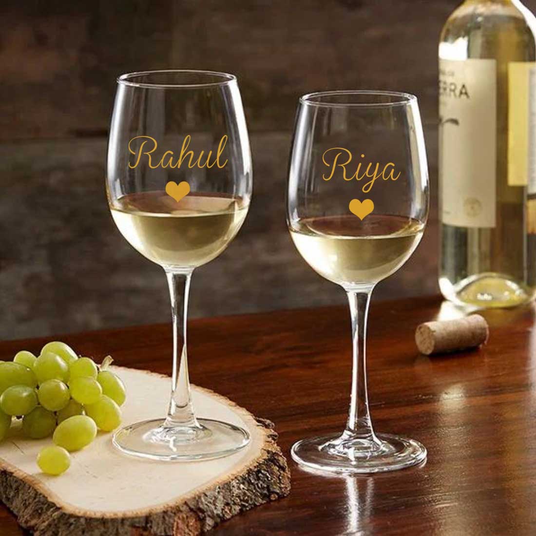 Personalized Wine Glasses Gift Set Of 2 Anniversary Gifts for Couples - Add Name - Image 11