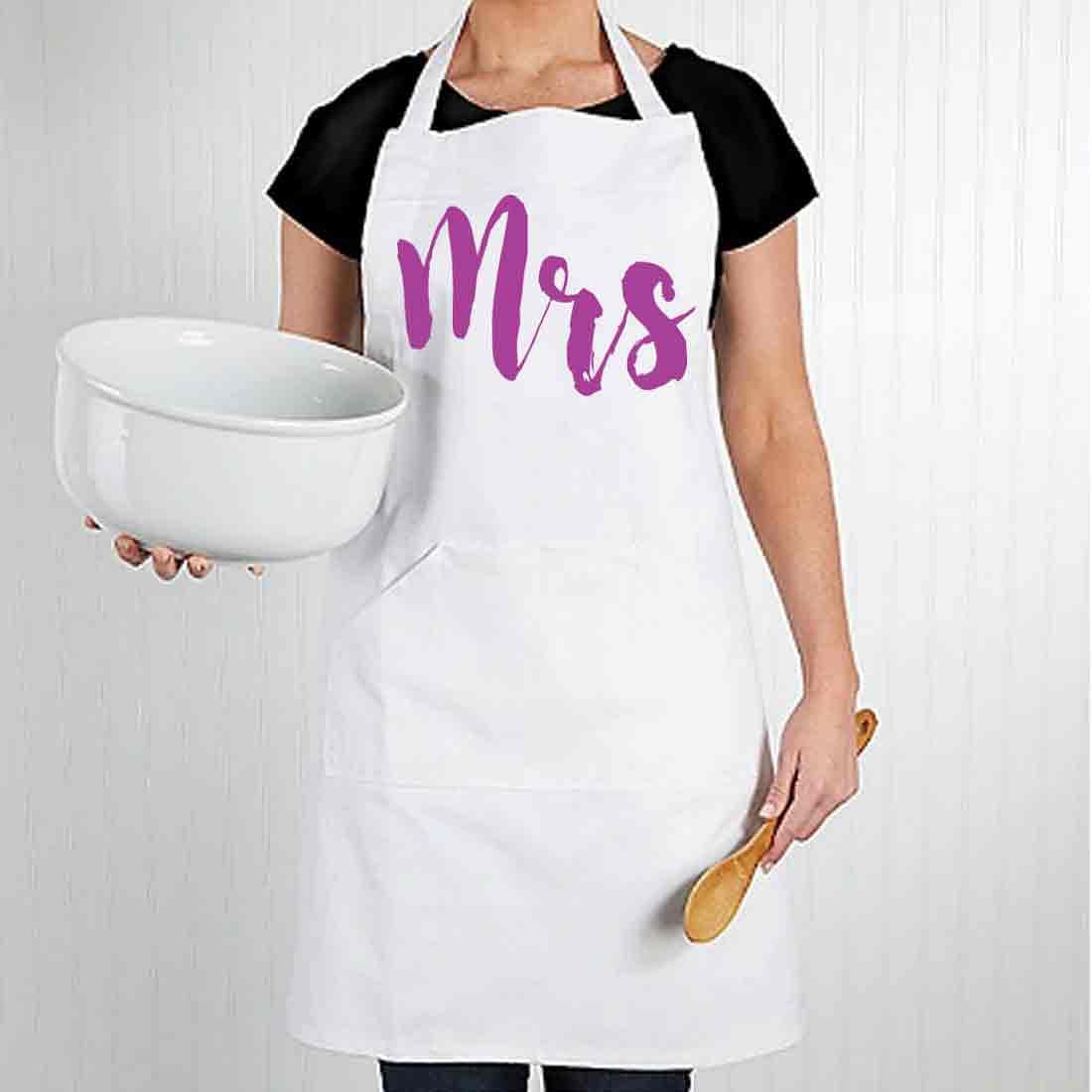 Apron For Kitchen for Couples Anniversary Gift For Couple - MRS