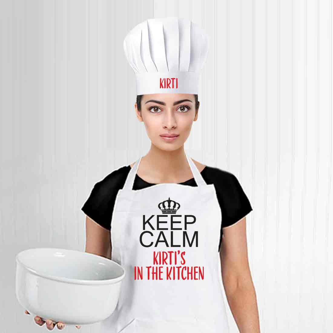 Best Apron Customised With Name for Women - Keep Calm