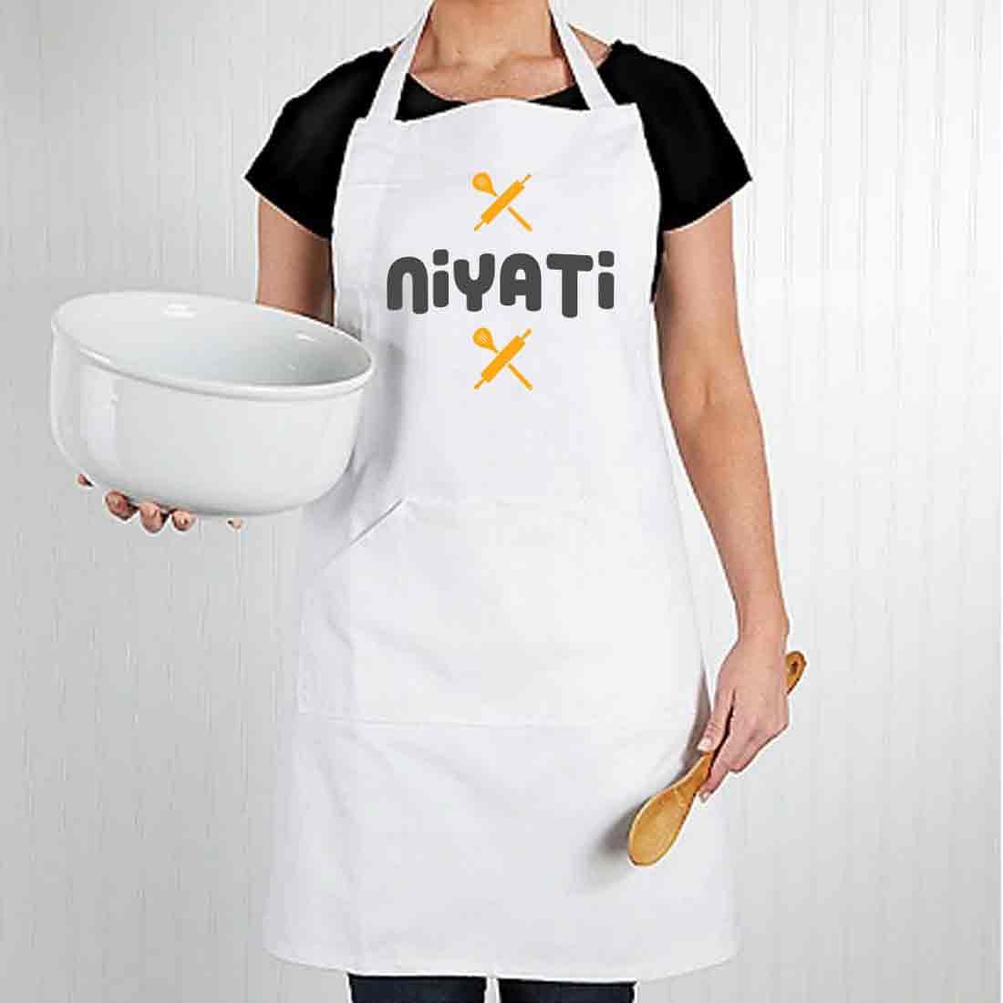 Custom Made Name Printed Apron With Pockets - Rolling Pin - Image 2