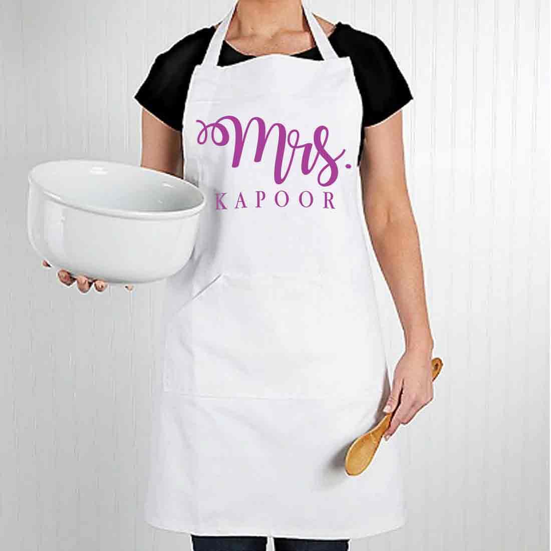 Personalised Aprons for Womens Baking Cooking - Mrs - Image 2
