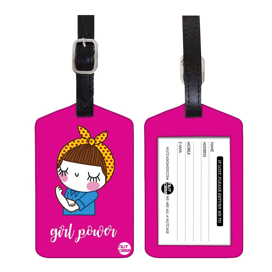 Luggage Tags Set Of 2 - GIRL POWER
