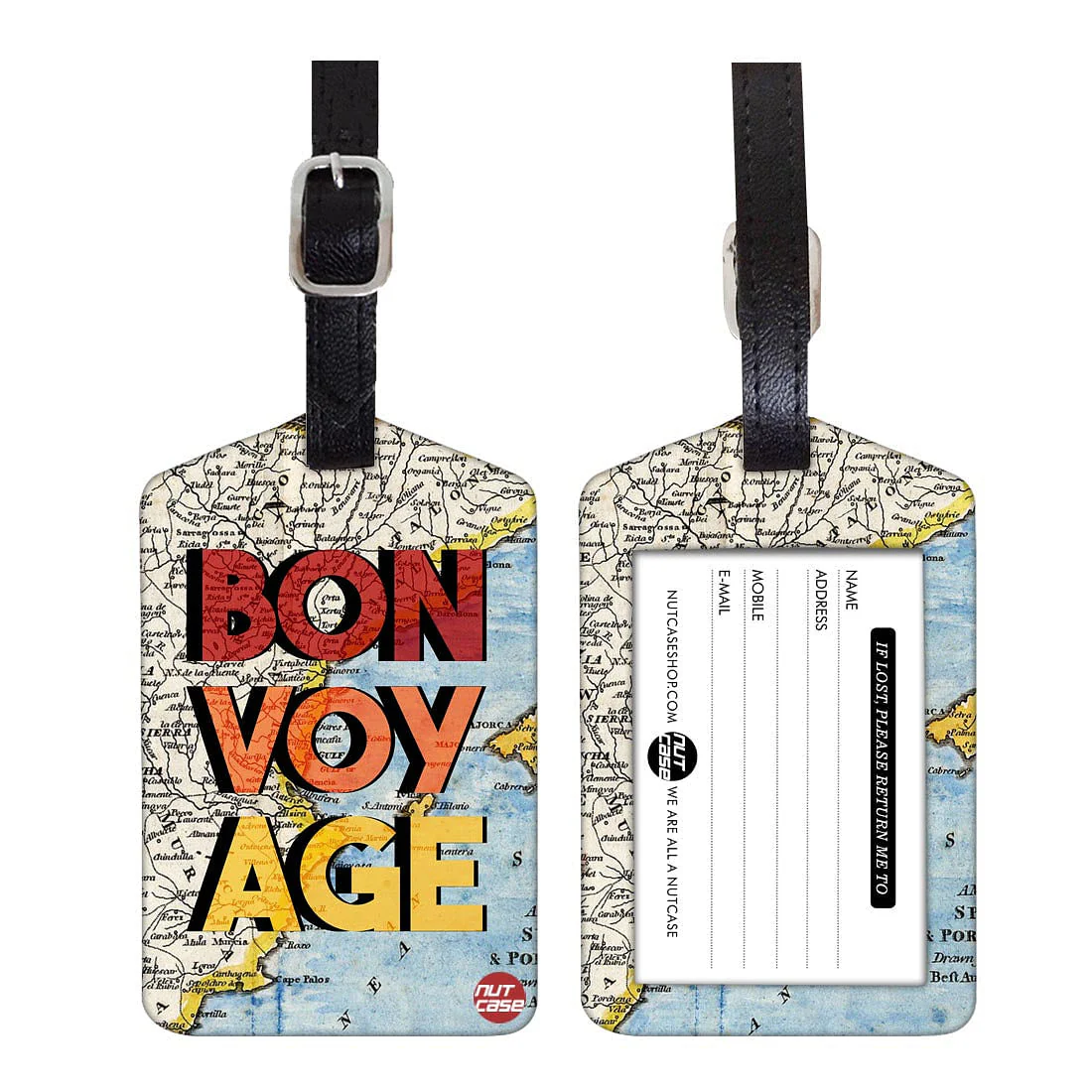 Luggage Tags Set Of 2 - VINTAGE MAPS