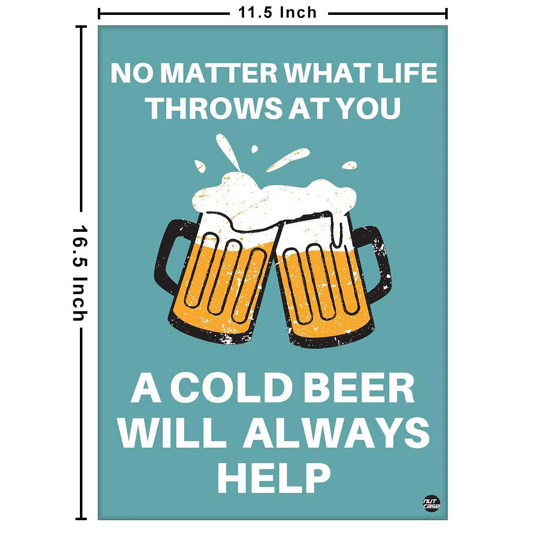 Designer Beer Poster Bar Wall Art-Always Help - Image 3