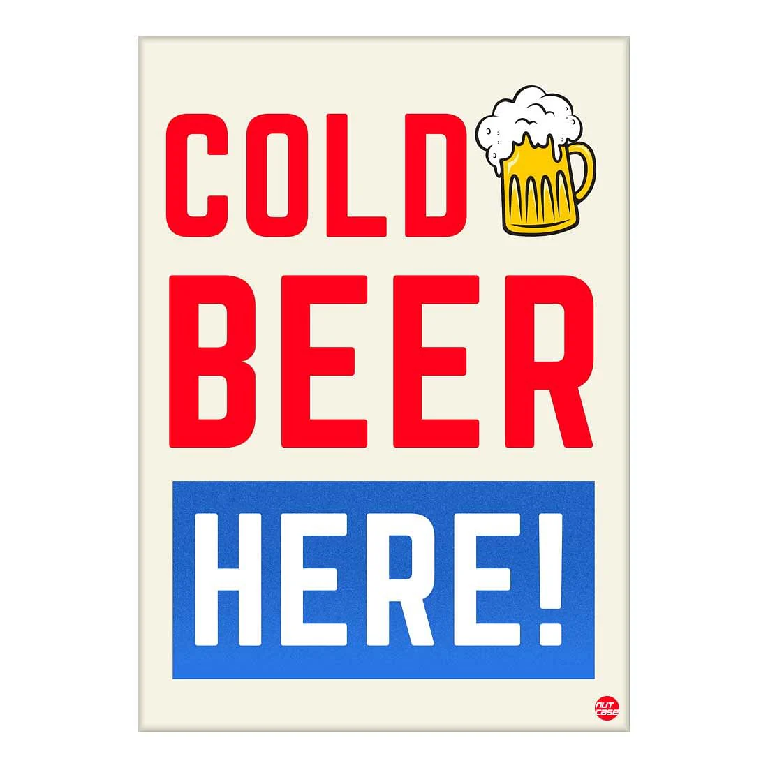 Designer Hanging Pub Sign Décor - Cold Beer Here