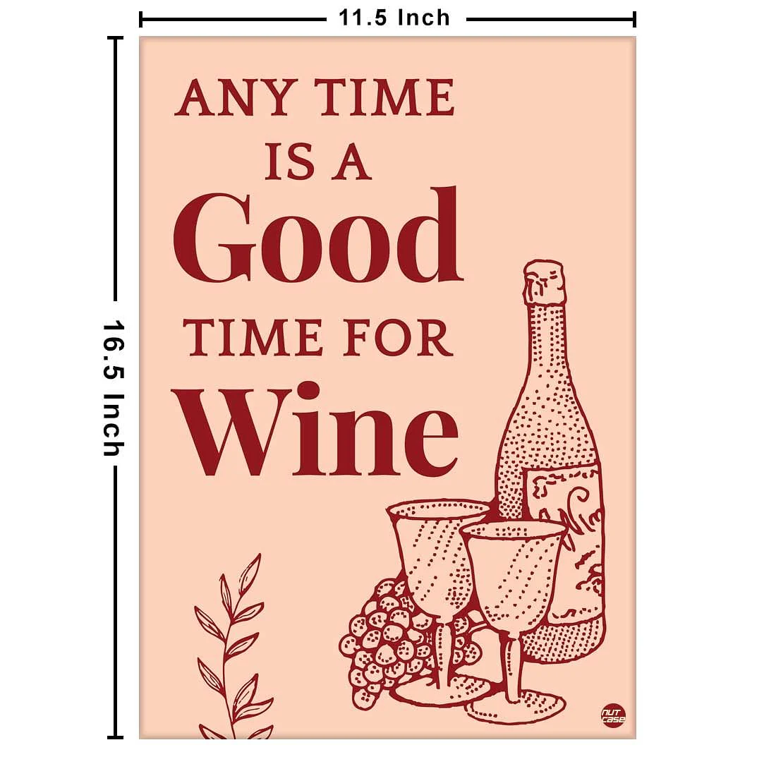 Nutcase Wine Posters Bar Wall Art- Good Time - Image 3