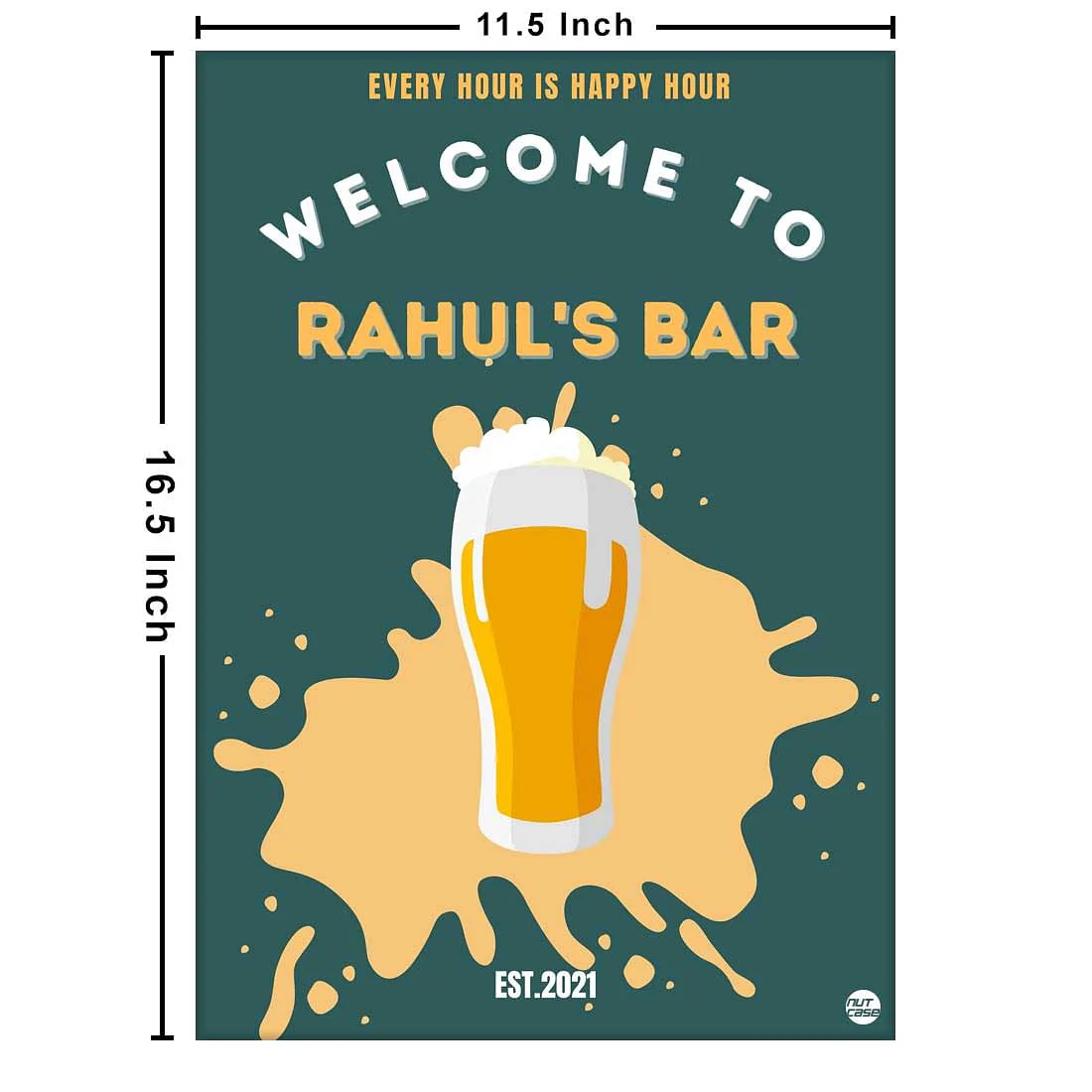 Personalized Bar Wall Decor Ideas Beer Posters-Happy Hour - Image 3