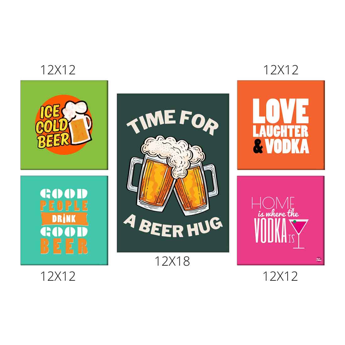 Wall Art Decor Set Gallery Wrapped Prints -Bar Signs - Image 2