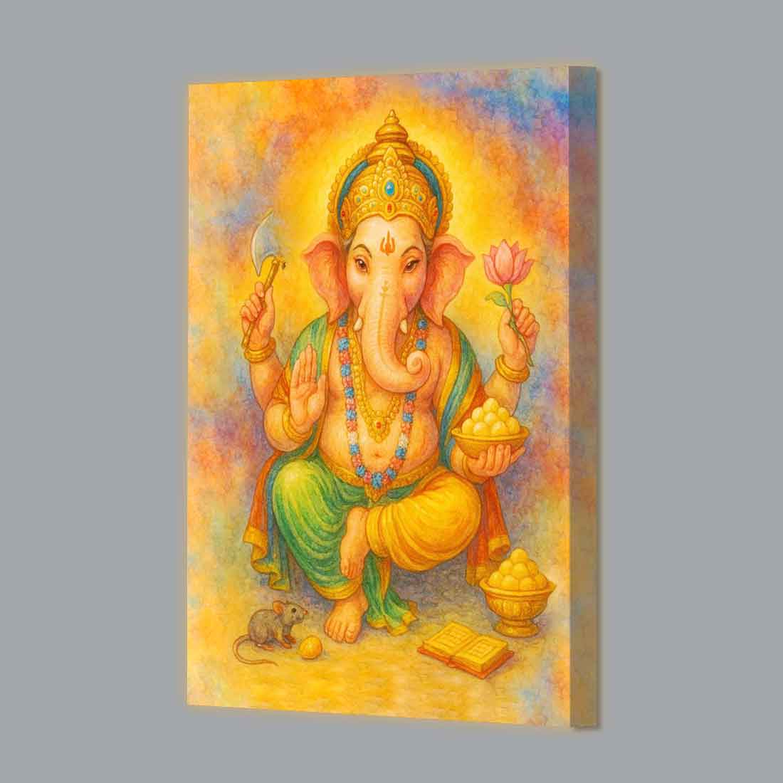 Beautiful Ganpati Photo Frame with LED Lighting & HD Clarity – Ideal for Home Temple, Office, or Gifting - Image 5