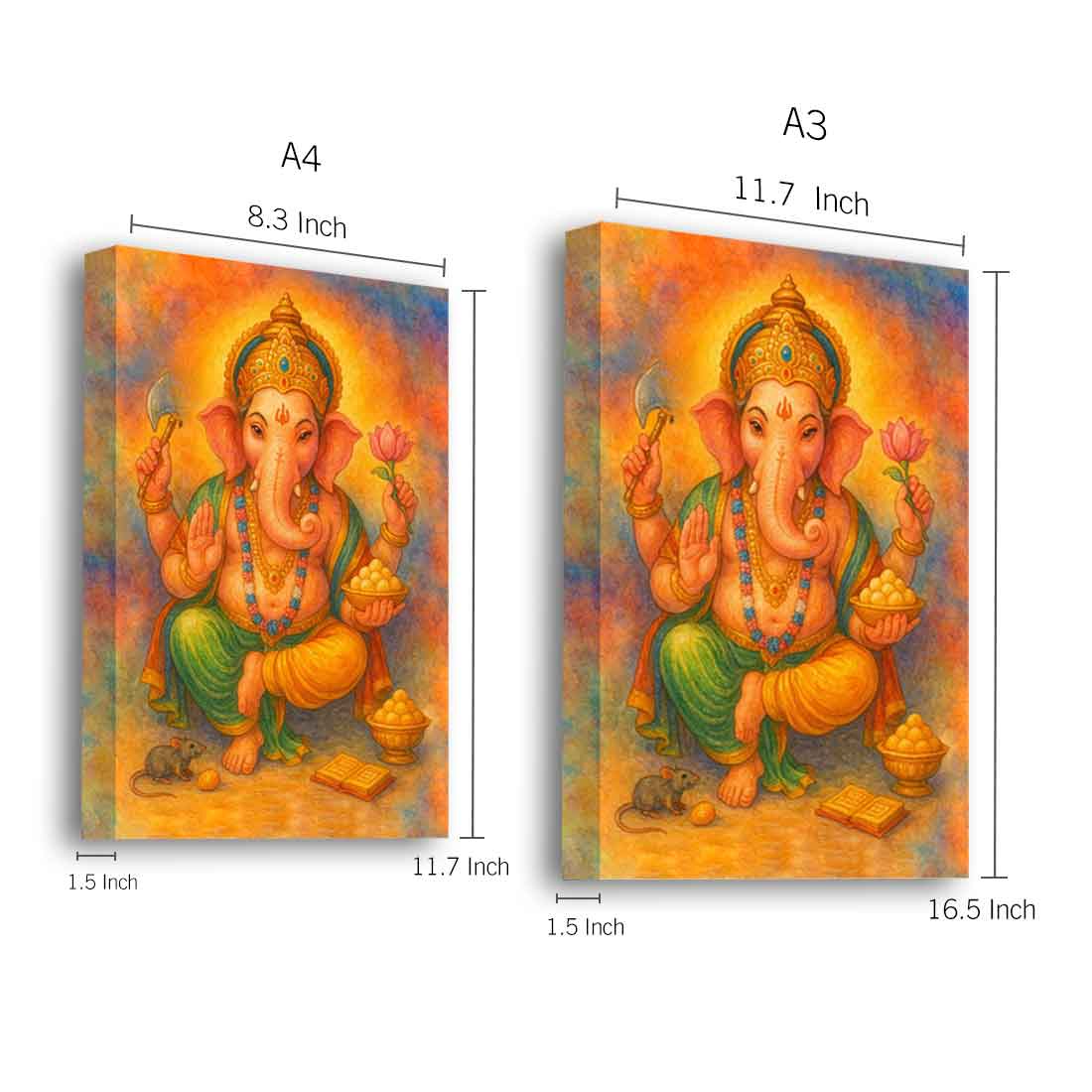 Beautiful Ganpati Photo Frame with LED Lighting & HD Clarity – Ideal for Home Temple, Office, or Gifting - Image 6
