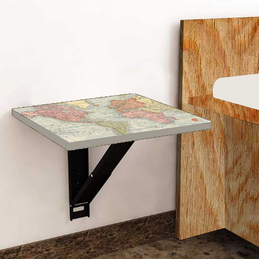 Wall Mounted Table for Bedroom - Vintage Map