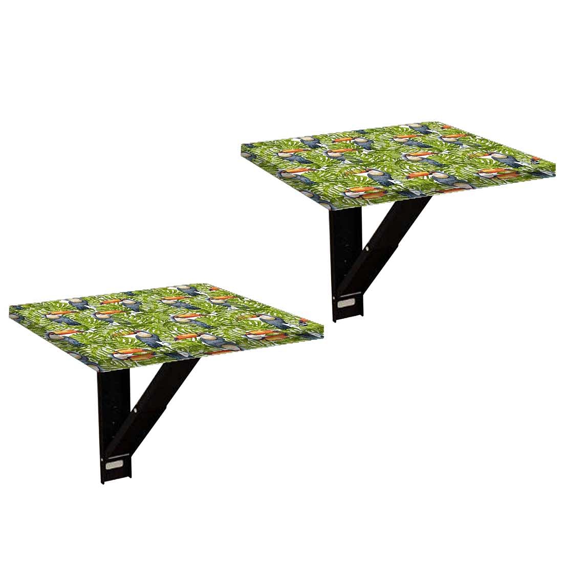 Folding Mounted Side Table For Bedroom- Birds - Image 2
