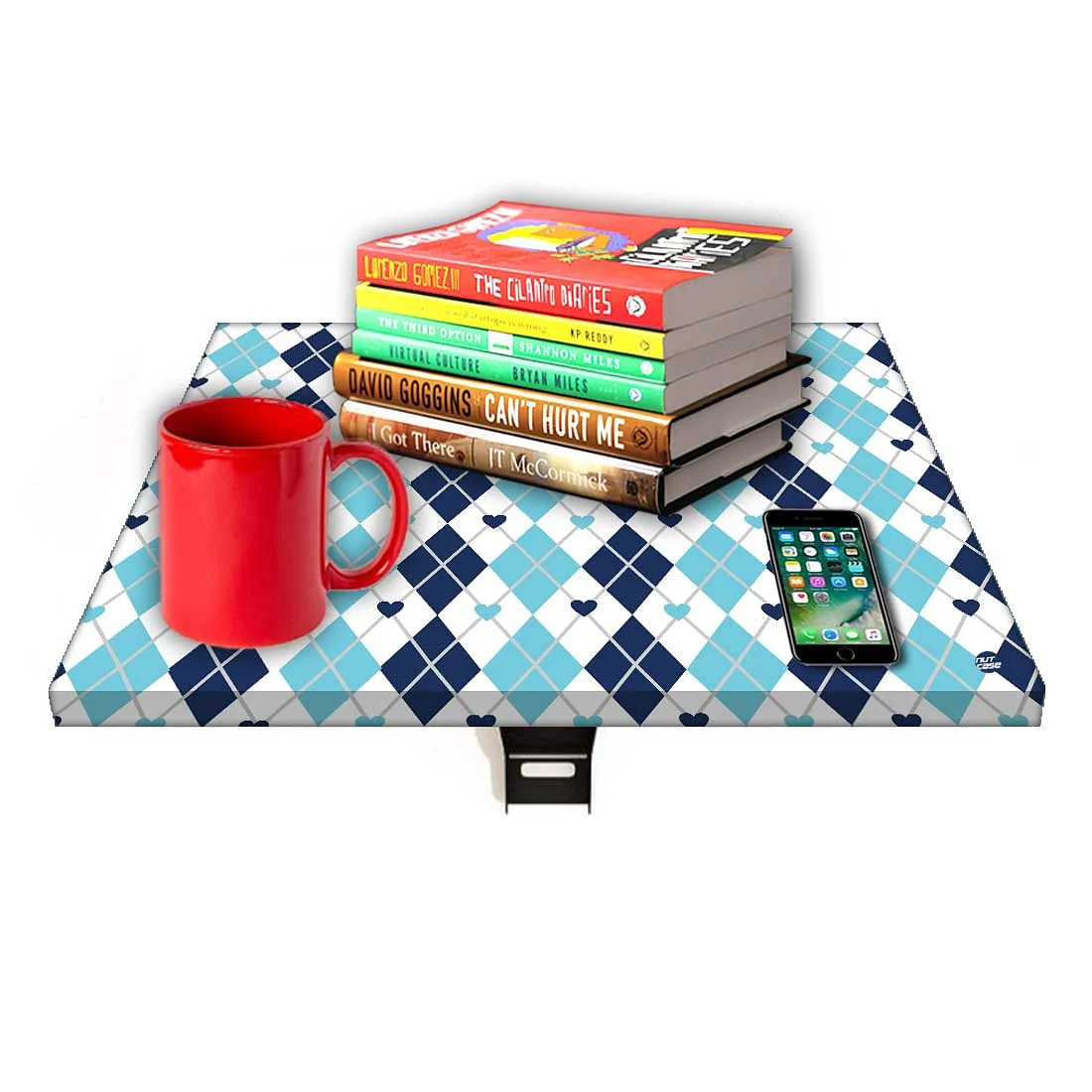 Side Table for Bedroom - Blue Plaids - Image 7