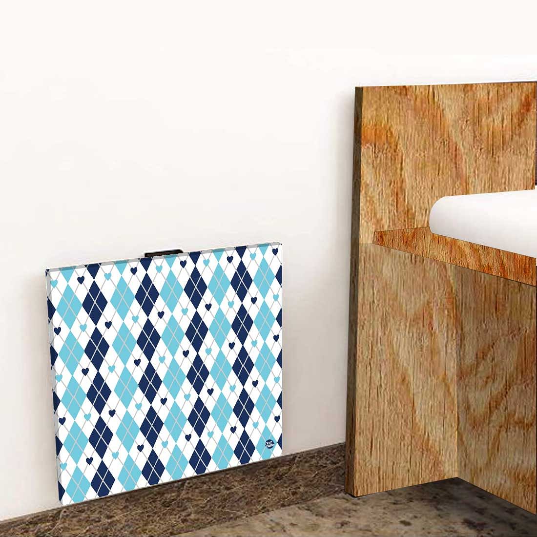 Side Table for Bedroom - Blue Plaids - Image 8