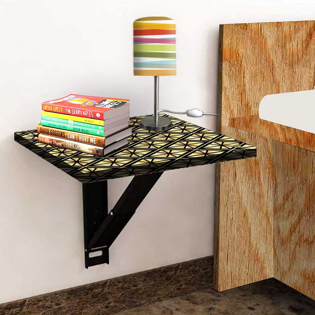 Folding Side Table for Bedroom - Geometric Diamond - Image 4