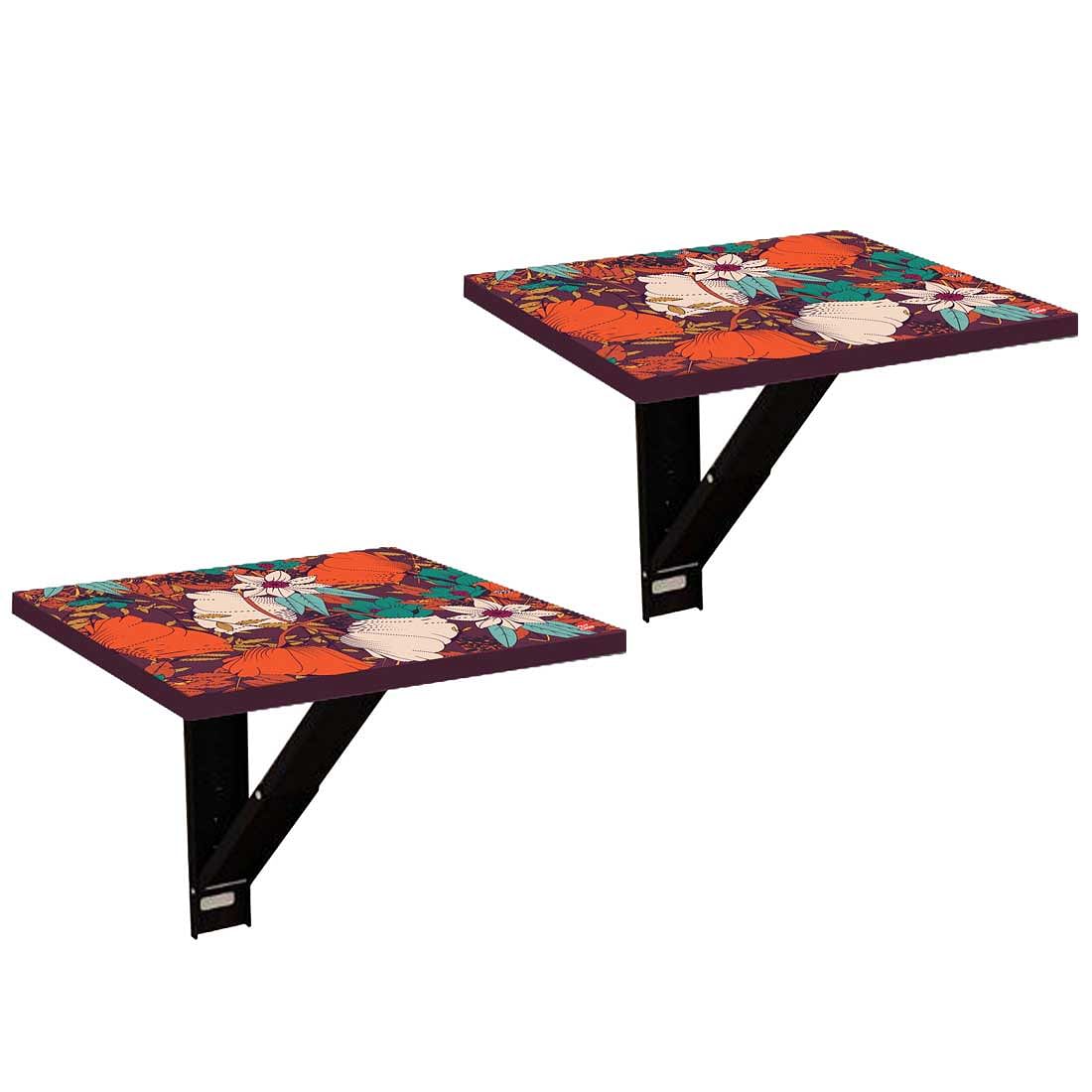 Set Top Box Stand Wall Mount Stylish - Orange Flower - Image 11
