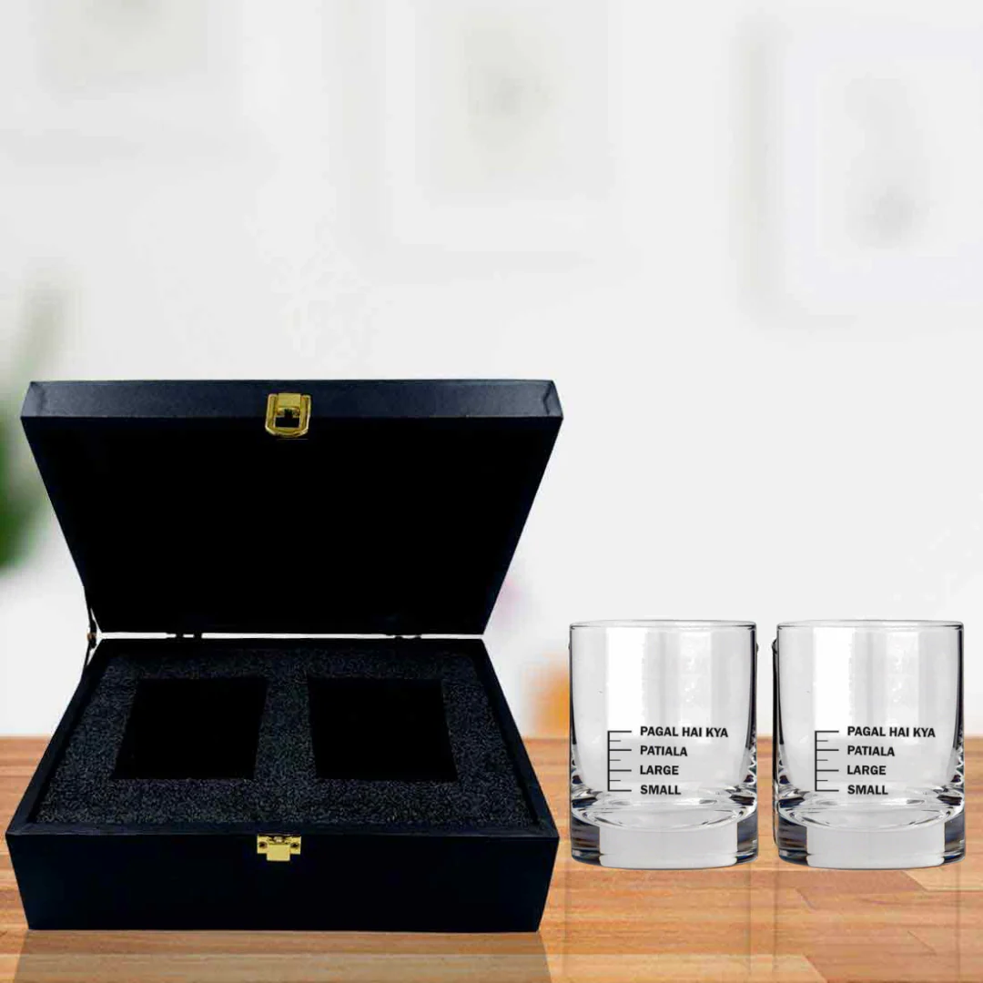 BFCM HOT DEAL Whiskey Glasses Liquor Glass-SMALL LARGE PATIYALA PAGAL HAI KYA - Image 3