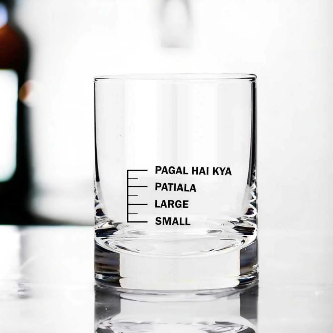BFCM HOT DEAL Whiskey Glasses Liquor Glass-SMALL LARGE PATIYALA PAGAL HAI KYA - Image 8