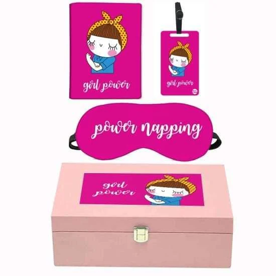Pink Gift Boxes For Girls Birthday Gift Boxes PU Leather - Girl Power - Image 2