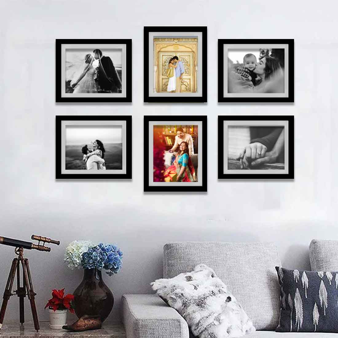 Black and White Picture Frames for Wall Customized 8x10 inch Photo Frame (Set of 6) - Image 5