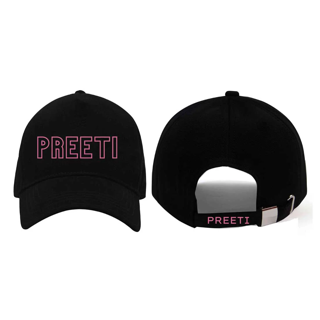 Black Cap For Women with Name - Image 4