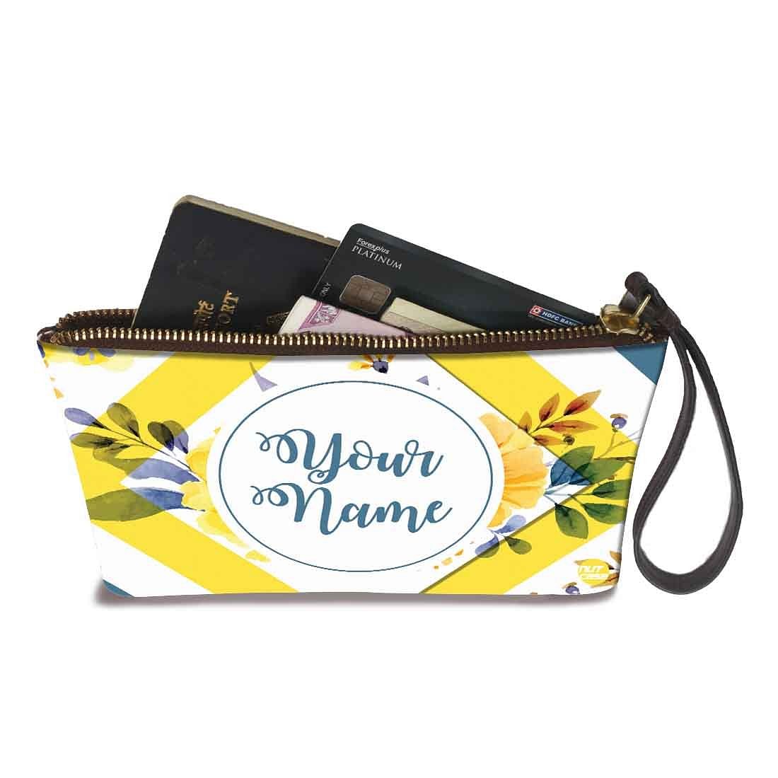 Small Bracelet Pouch - Yellow White Design - Image 3