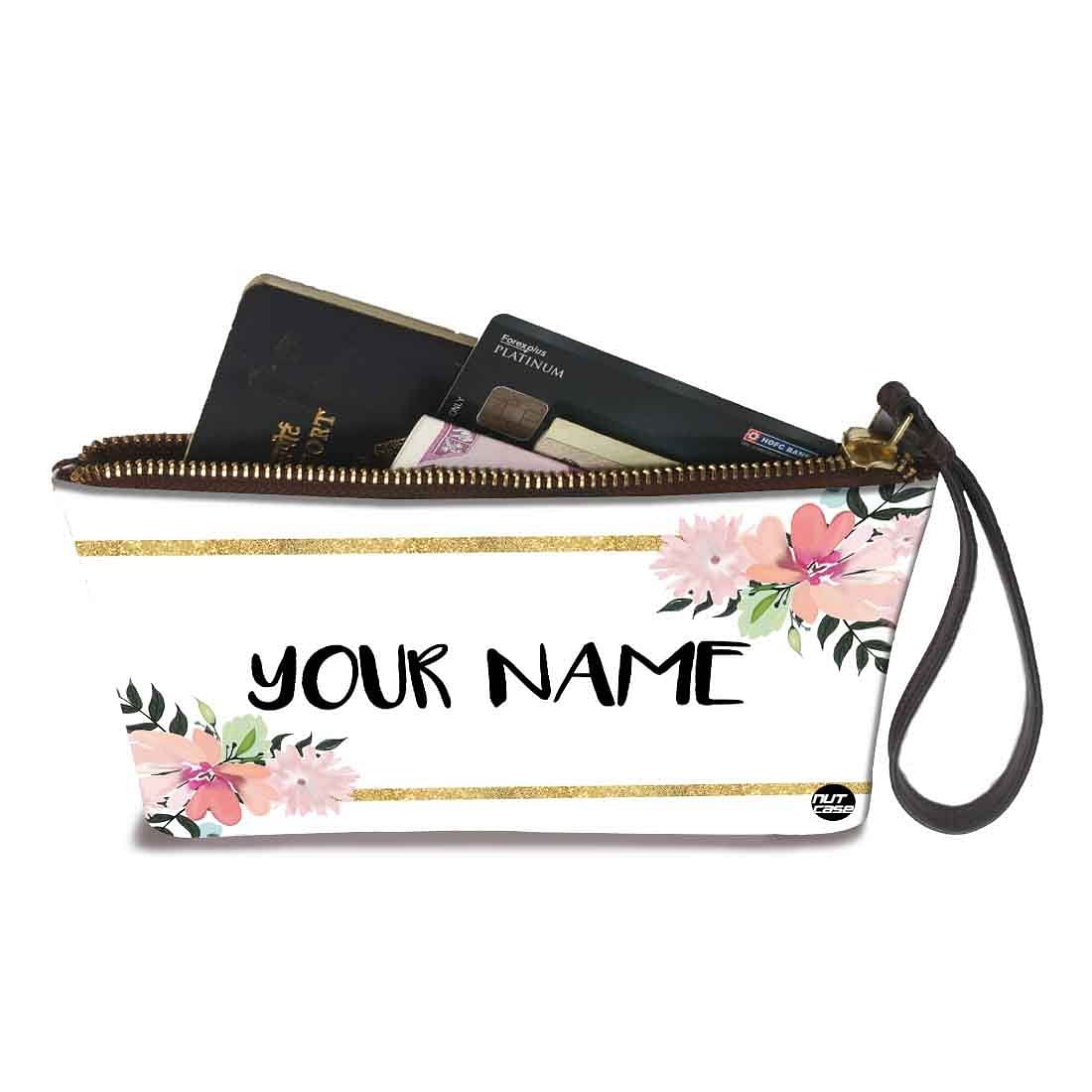 Small Wristlet Pouch - Golden Strips - Image 3