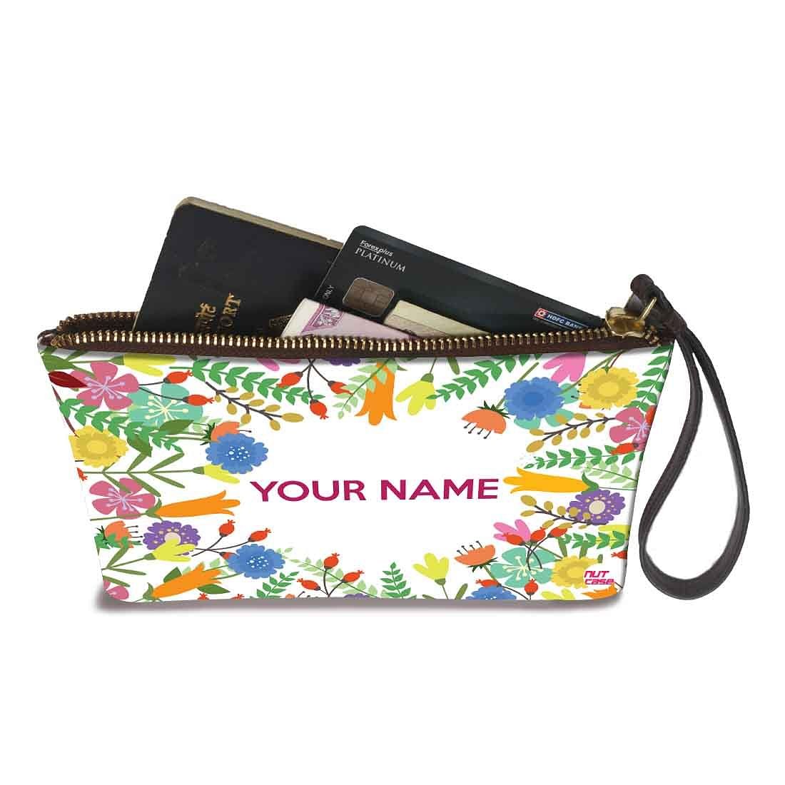 Pouch Bag For Women - Multicolor Flowers - Image 3