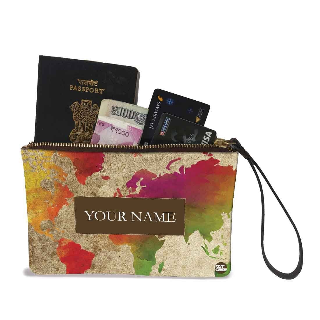 Womens Pouch Purse - Map Design - Image 2