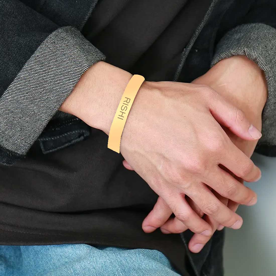 Personalized Bracelet With Name for Men Women - Rose Gold Plated/Black Rhodium/Gold Plated - Add Name - Image 13