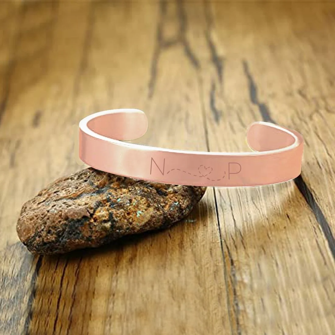 Customized Bracelets for a Girlfriend Boyfriend Valentines Day Gift - Rose Gold Plated/Black Rhodium/Gold Plated - Image 15