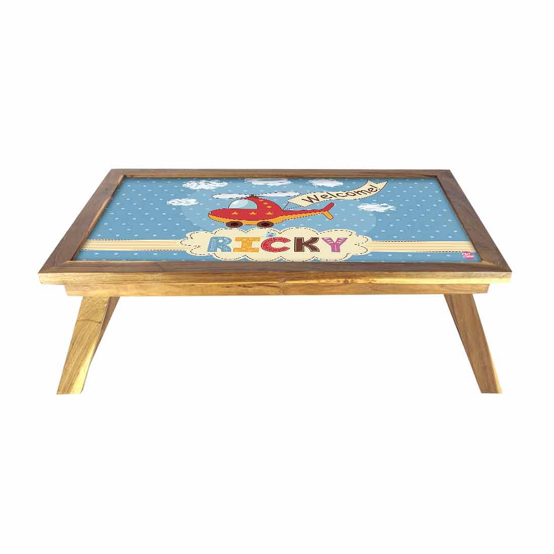 Custom-Made Folding Wooden Bed Table - Helicopter - Image 2
