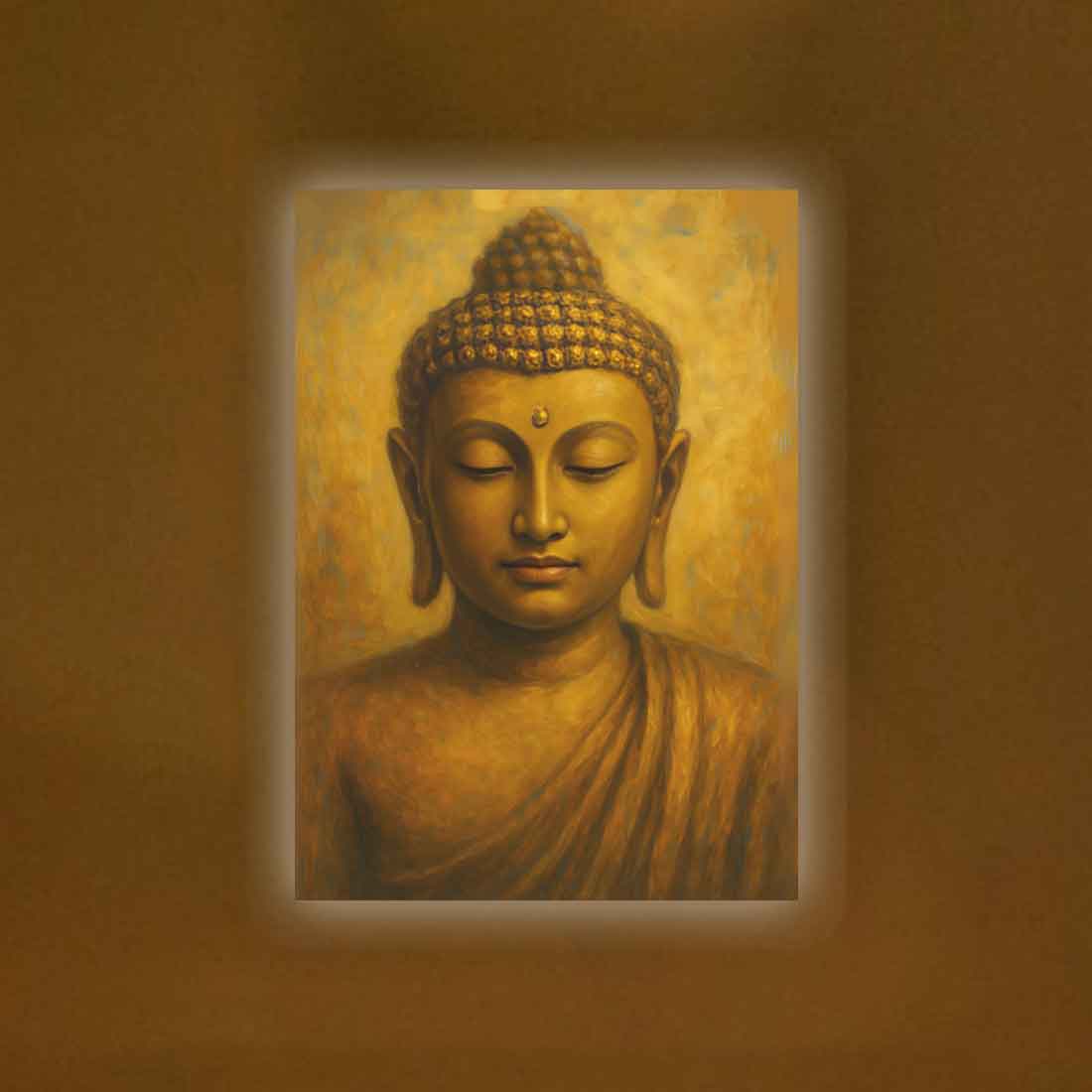 Buddha Photo Frame for Wall with LED Light – Elegant Acrylic Art for Home & Office Décor - Image 2