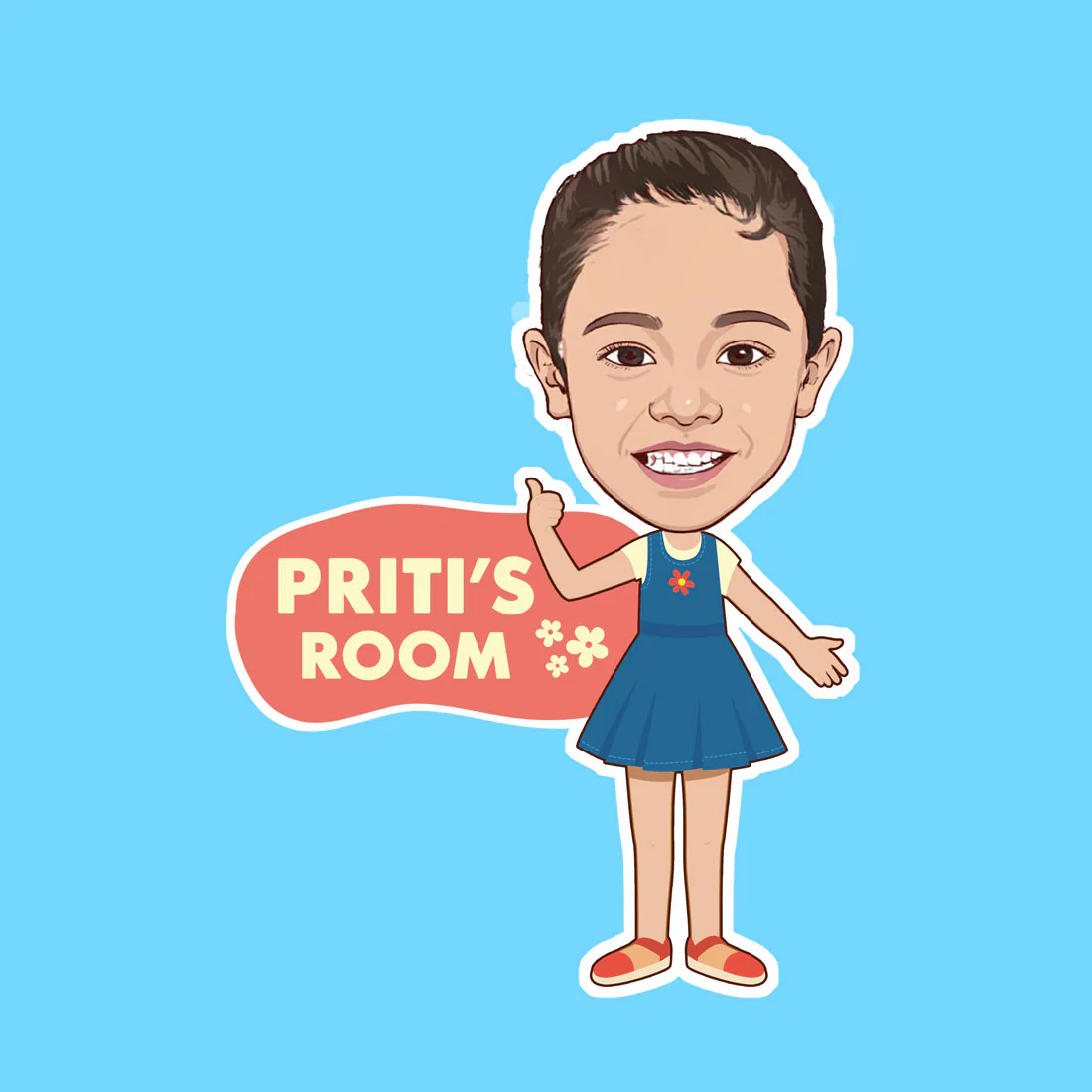 Caricature Name Plate for Kids Bedroom - Personalized Name Board for Girls and Boys - Image 10