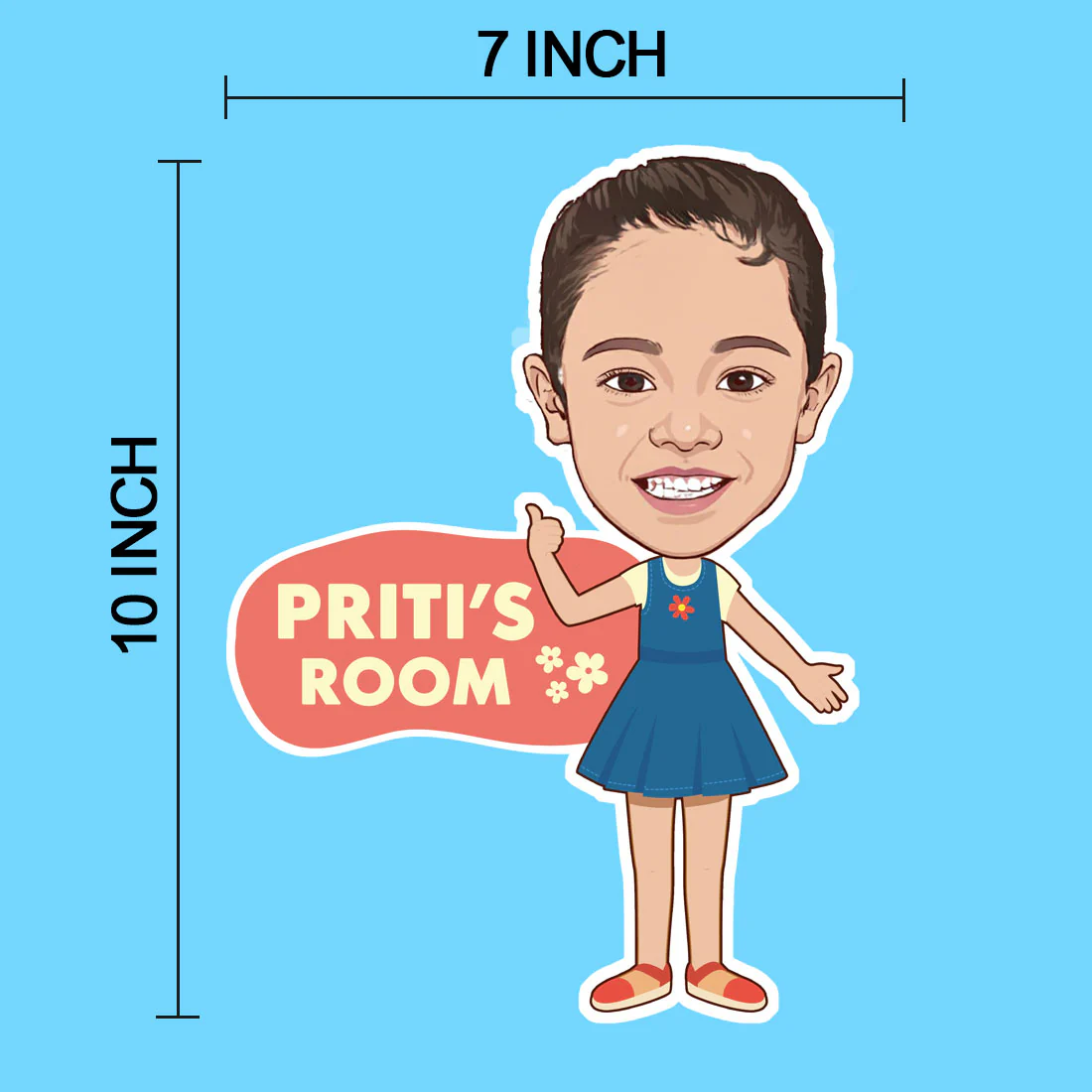 Caricature Name Plate for Kids Bedroom - Personalized Name Board for Girls and Boys - Image 4
