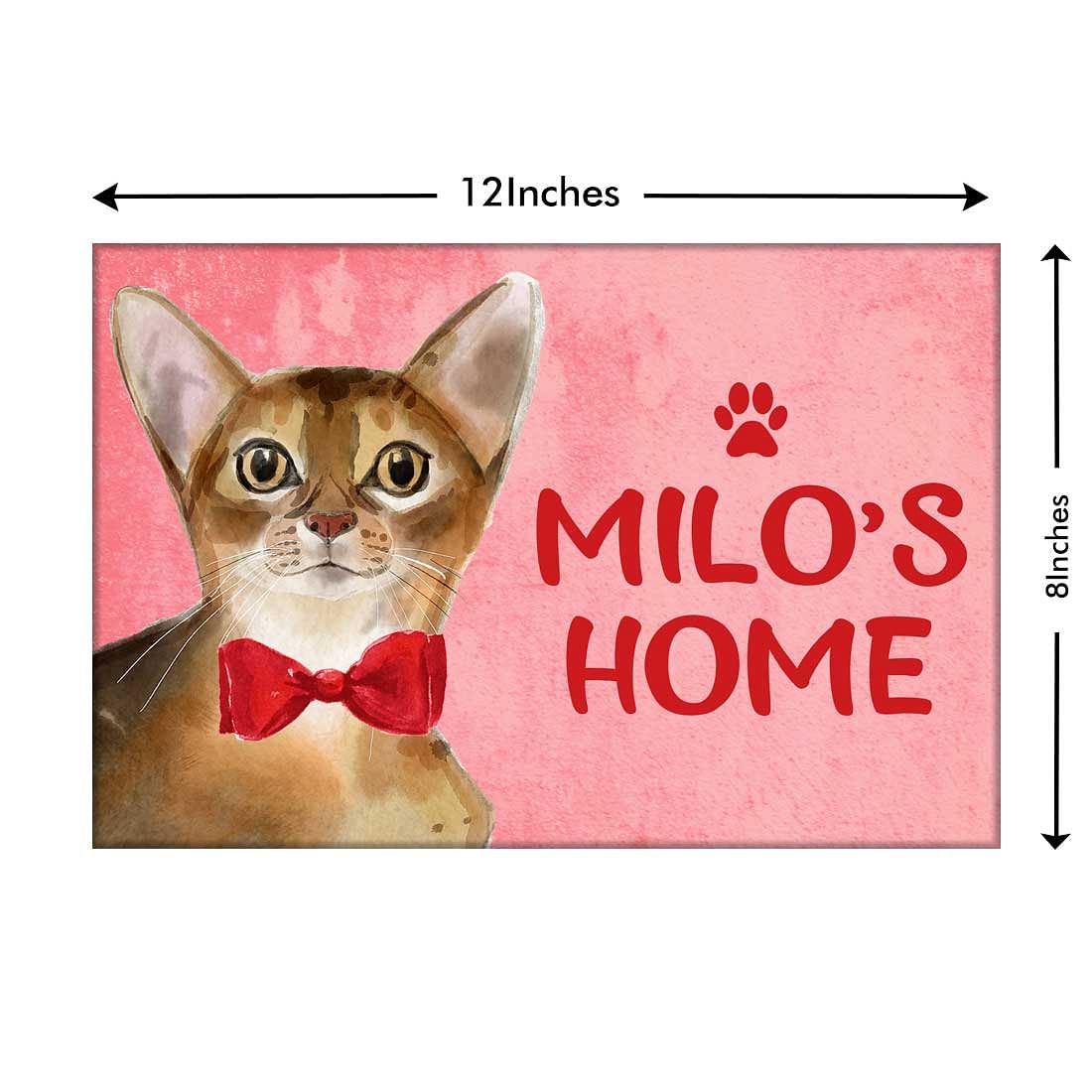 Personalized Cat Name Plate House Sign -Abyssinian - Image 3