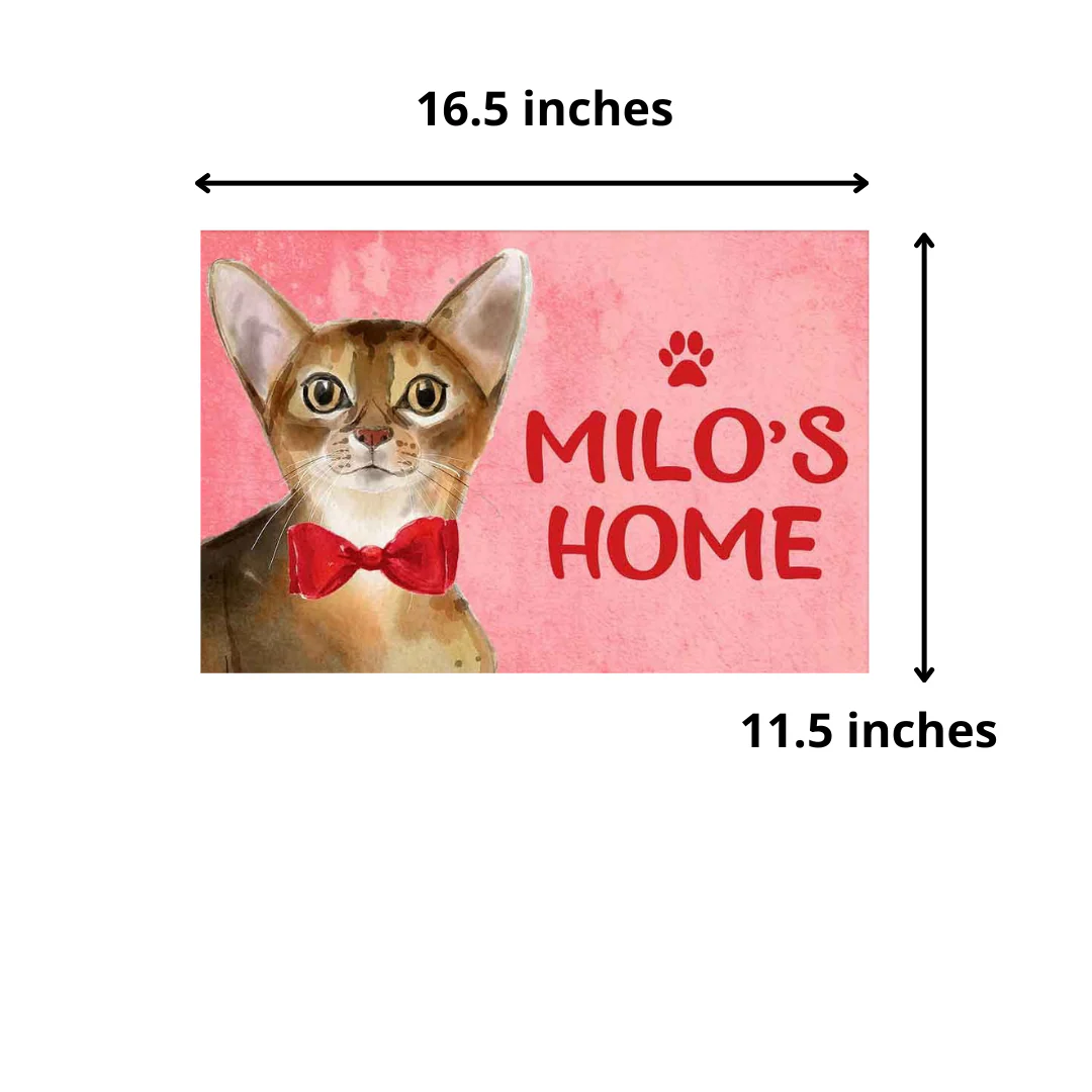 Personalized Cat Name Plate House Sign -Abyssinian - Image 5