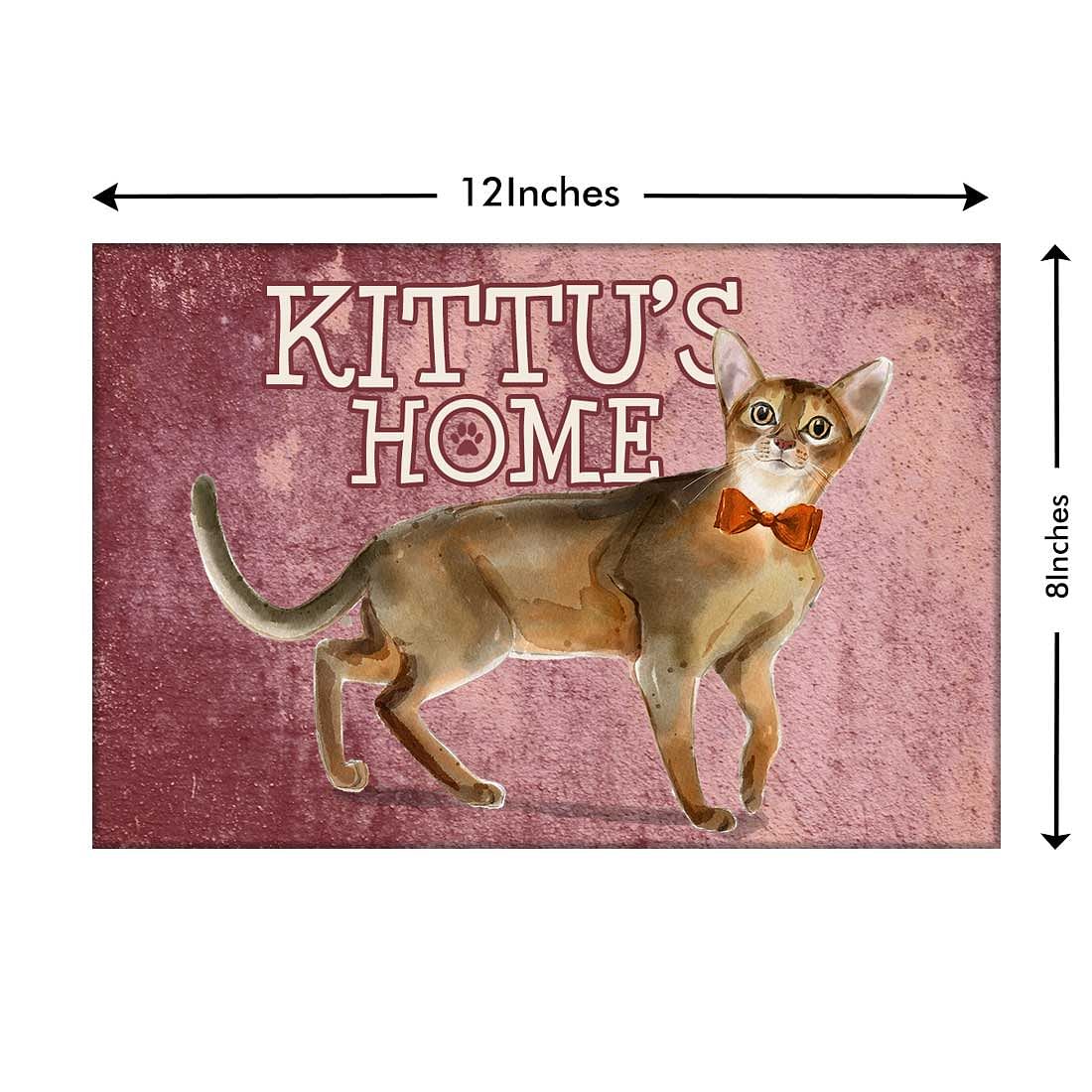 Customized Cat Name Plate House Sign -Cute Abyssinian - Image 3