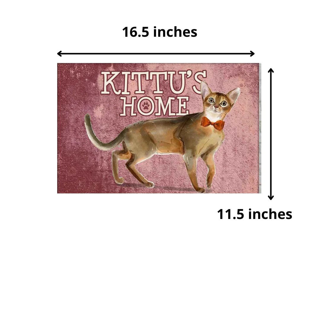 Customized Cat Name Plate House Sign -Cute Abyssinian - Image 4